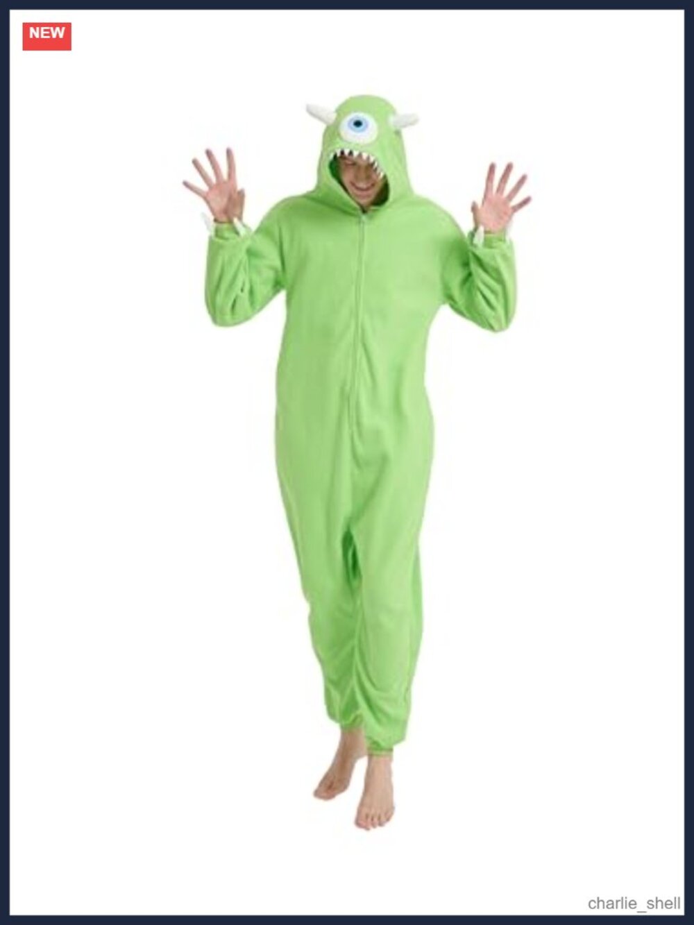 Adult Onesie Fleece One-Piece Pajama Hooded Zip Halloween Christmas Costume